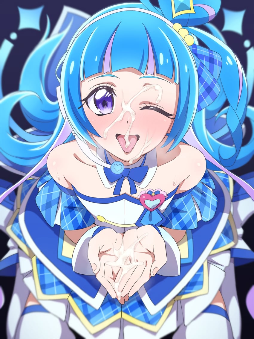 aokaze nana and cure wink (precure and 1 more) drawn by tedain