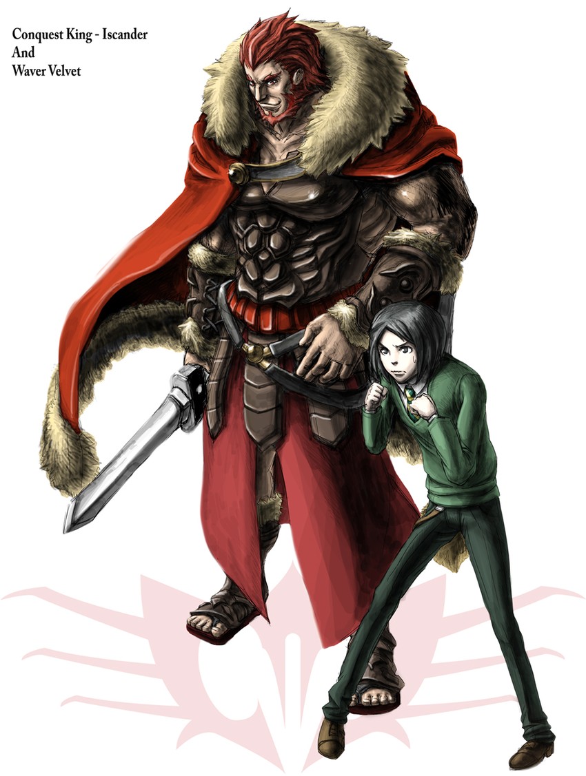 iskandar and waver velvet (fate and 1 more) drawn by gibagiba