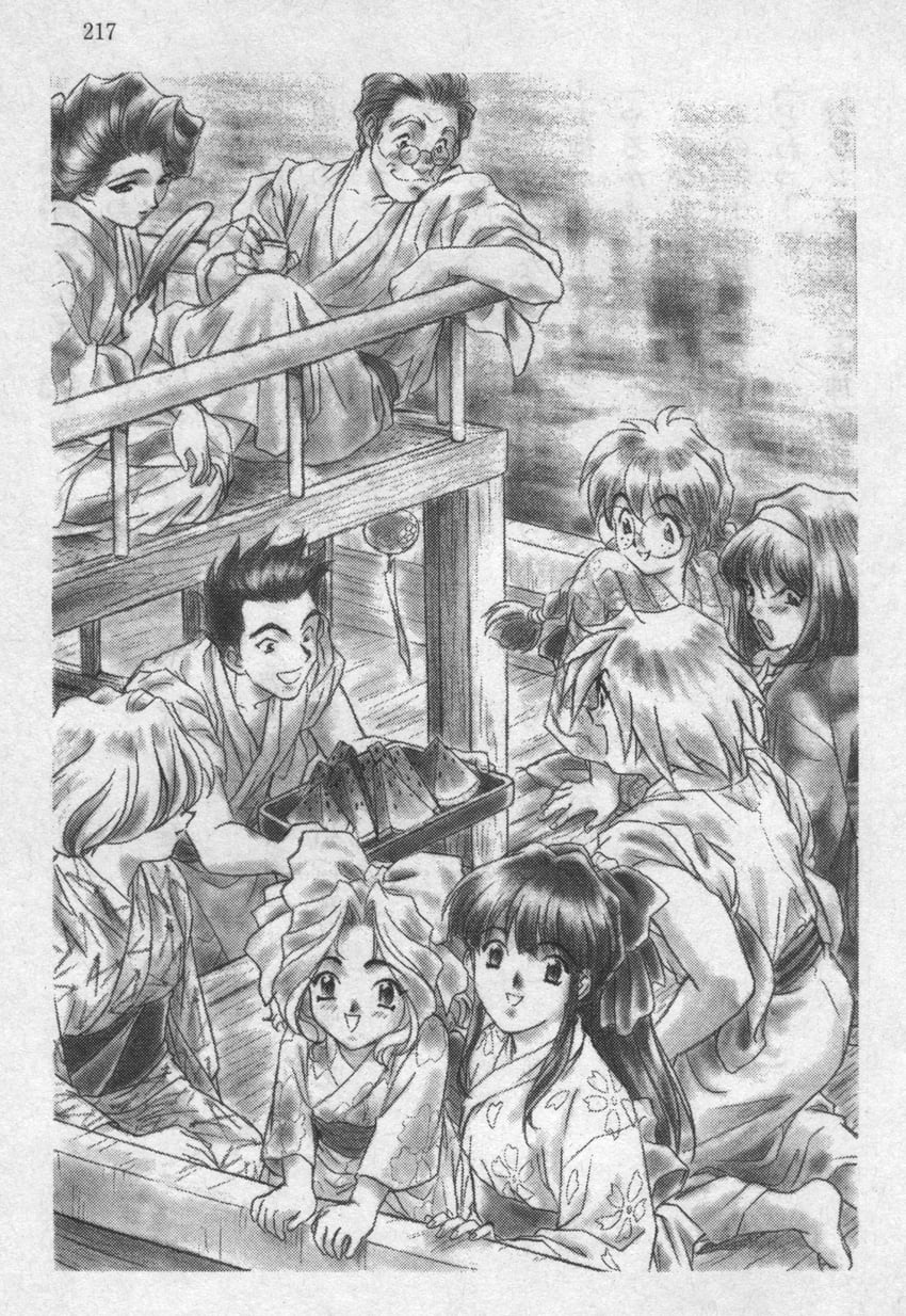 shinguuji sakura, kanzaki sumire, iris chateaubriand, maria tachibana, oogami ichirou, and 3 more (sakura taisen) drawn by okuda_matsuri