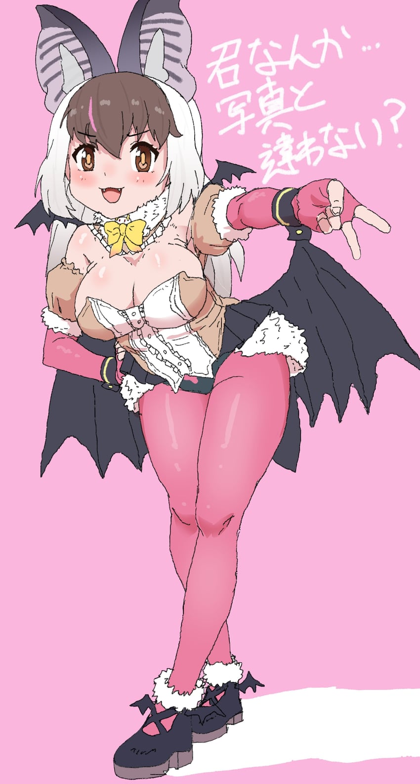 brown long-eared bat (kemono friends and 1 more) drawn by kumasyan1998
