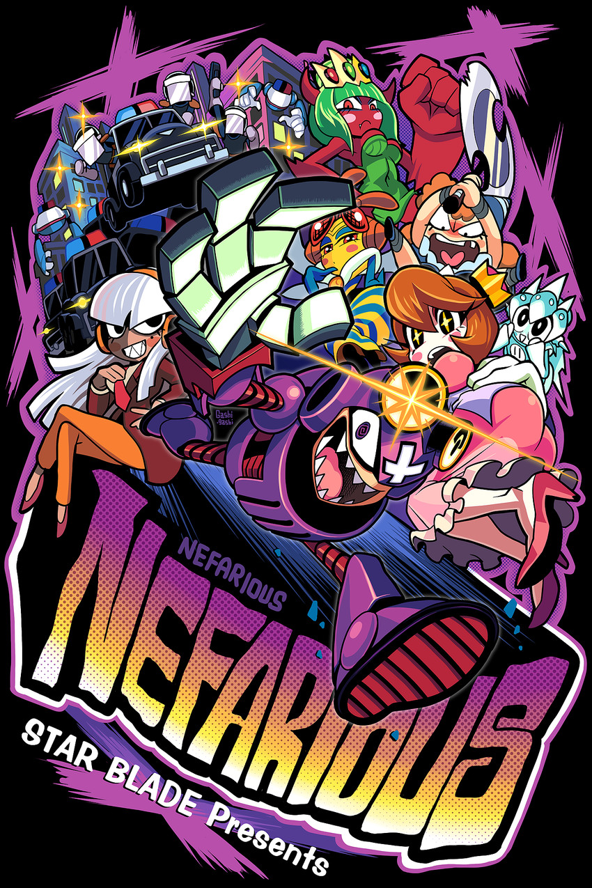 princess tephra, princess farrah day, princess mayapple, becky rockler, princess ariella, and 2 more (nefarious) drawn by gashi-gashi