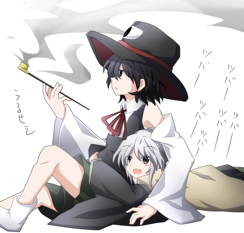 enraku tsubakura and houlen yabusame (len'en) drawn by plasma_(izakuraaruru)