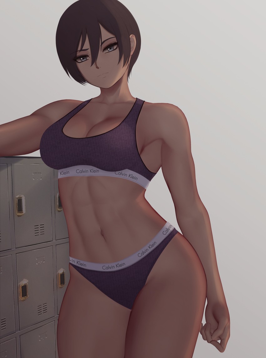mikasa ackerman (shingeki no kyojin) drawn by zaki_(zaki_btw)