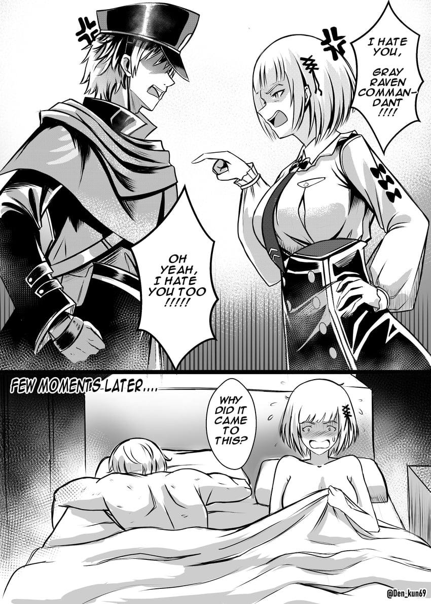 commandant and vanessa (punishing: gray raven) drawn by den_kun69