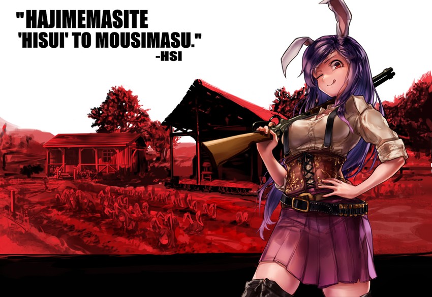 reisen udongein inaba, hisui, and metal hisui (touhou and 2 more) drawn by megafaiarou_(talonflame_810)