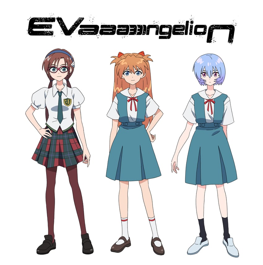 souryuu asuka langley, ayanami rei, and makinami mari illustrious (gundam and 3 more) drawn by sashimi_(sasihmi)