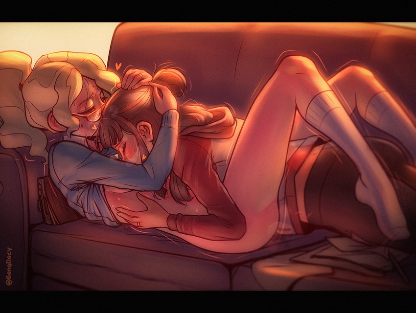 kagari atsuko and diana cavendish (little witch academia) drawn by bang_dacy