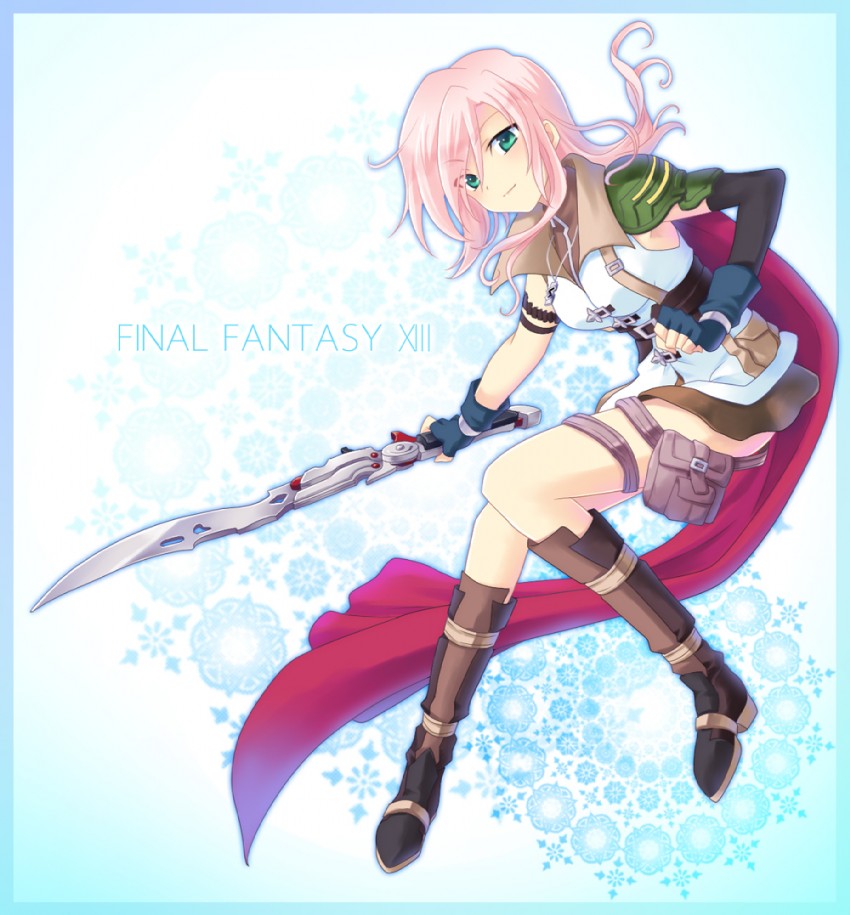 lightning farron (final fantasy and 1 more) drawn by soukuu_kizuna