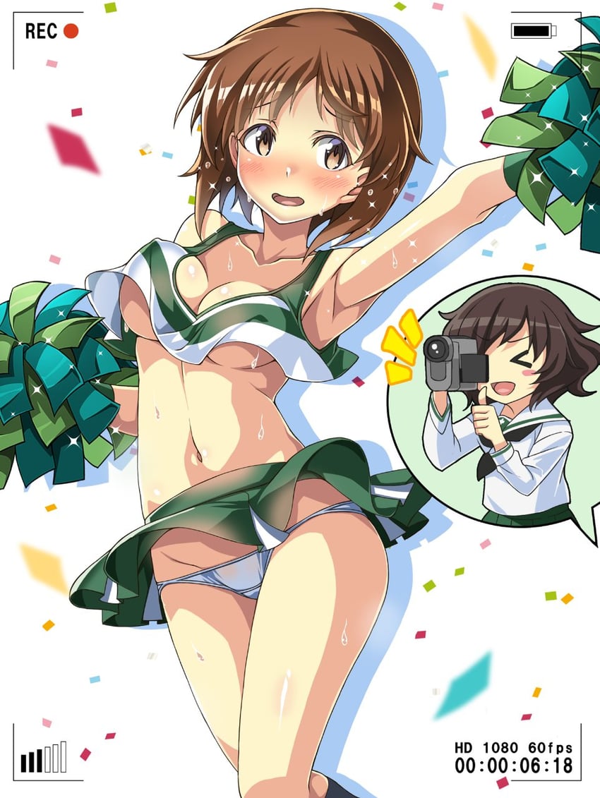 nishizumi miho and akiyama yukari (girls und panzer) drawn by macaroni_hourensou
