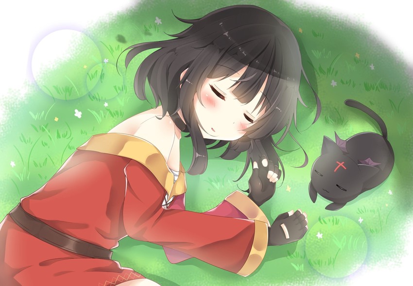 megumin and chomusuke (kono subarashii sekai ni shukufuku wo!) drawn by miyu19996513