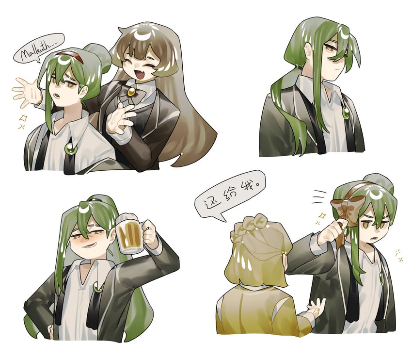 netzach, malkuth, and tiphereth a (project moon and 1 more) drawn by toeiki_c