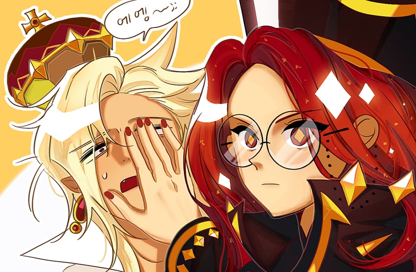 vampire cookie and alchemist cookie (cookie run and 1 more) drawn by ponong