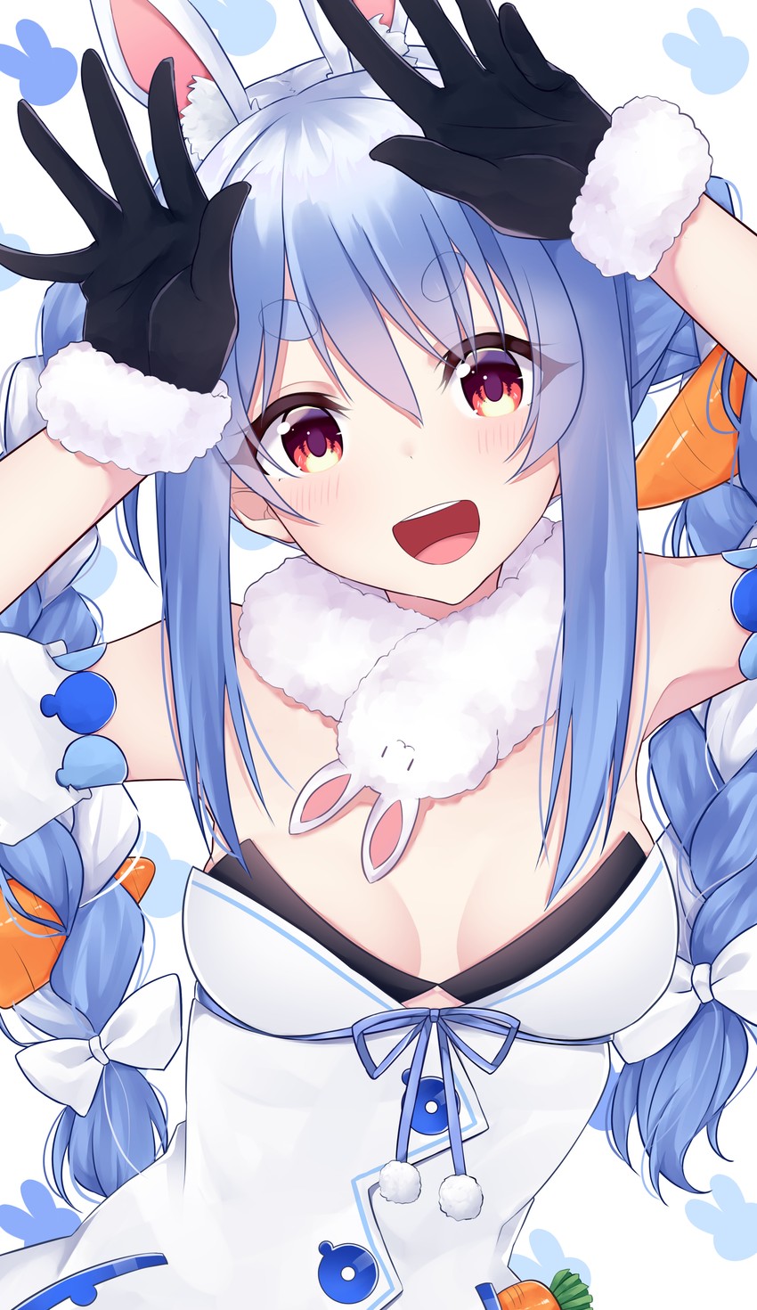 usada pekora and don-chan (hololive) drawn by harukasu_(mememememo)