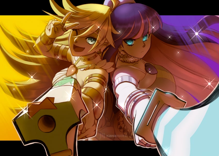 stocking and panty (panty & stocking with garterbelt) drawn by kawaindex