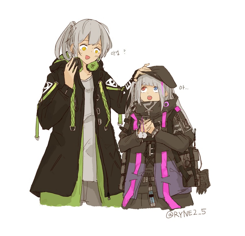 mdr and aek-999 (girls' frontline) drawn by ryne2_5