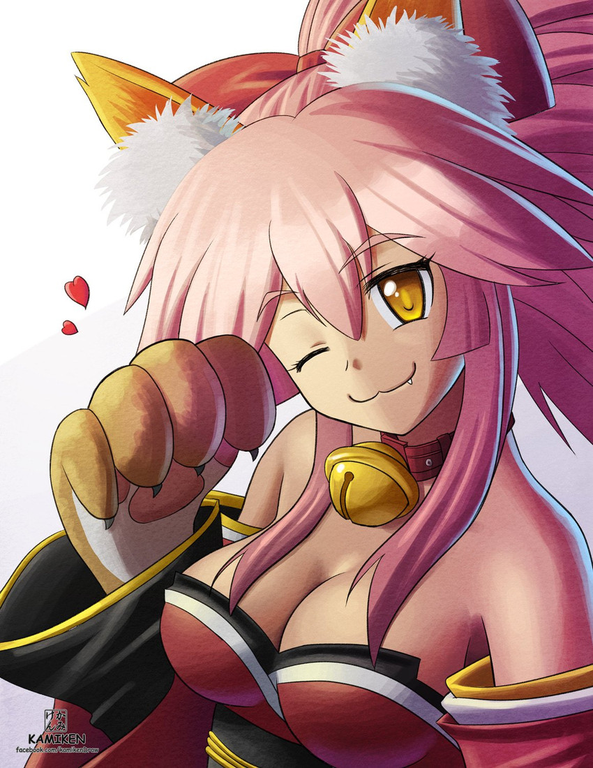 tamamo and tamamo cat (fate and 1 more) drawn by kami_mitsugu_(kamiken)
