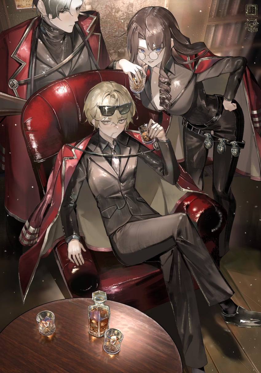 sinclair, meursault, and rodion (project moon and 1 more) drawn by maruma_gozu