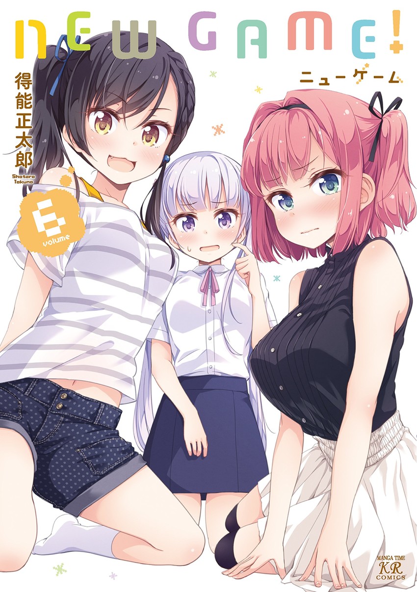 suzukaze aoba, mochizuki momiji, and narumi tsubame (new game! and 1 more) drawn by tokunou_shoutarou
