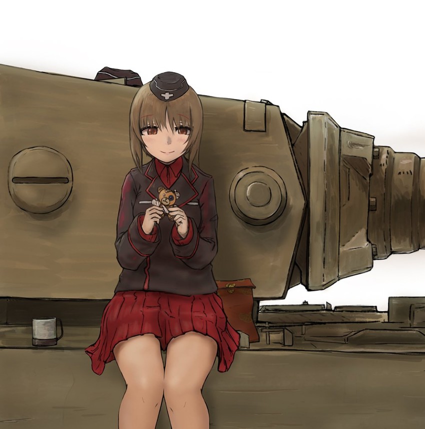 nishizumi miho, itsumi erika, and boko (girls und panzer) drawn by nito_(nshtntr)