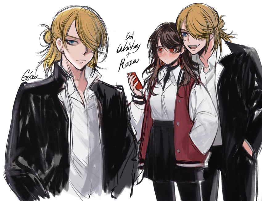 player character and whitney (original and 1 more) drawn by griseol