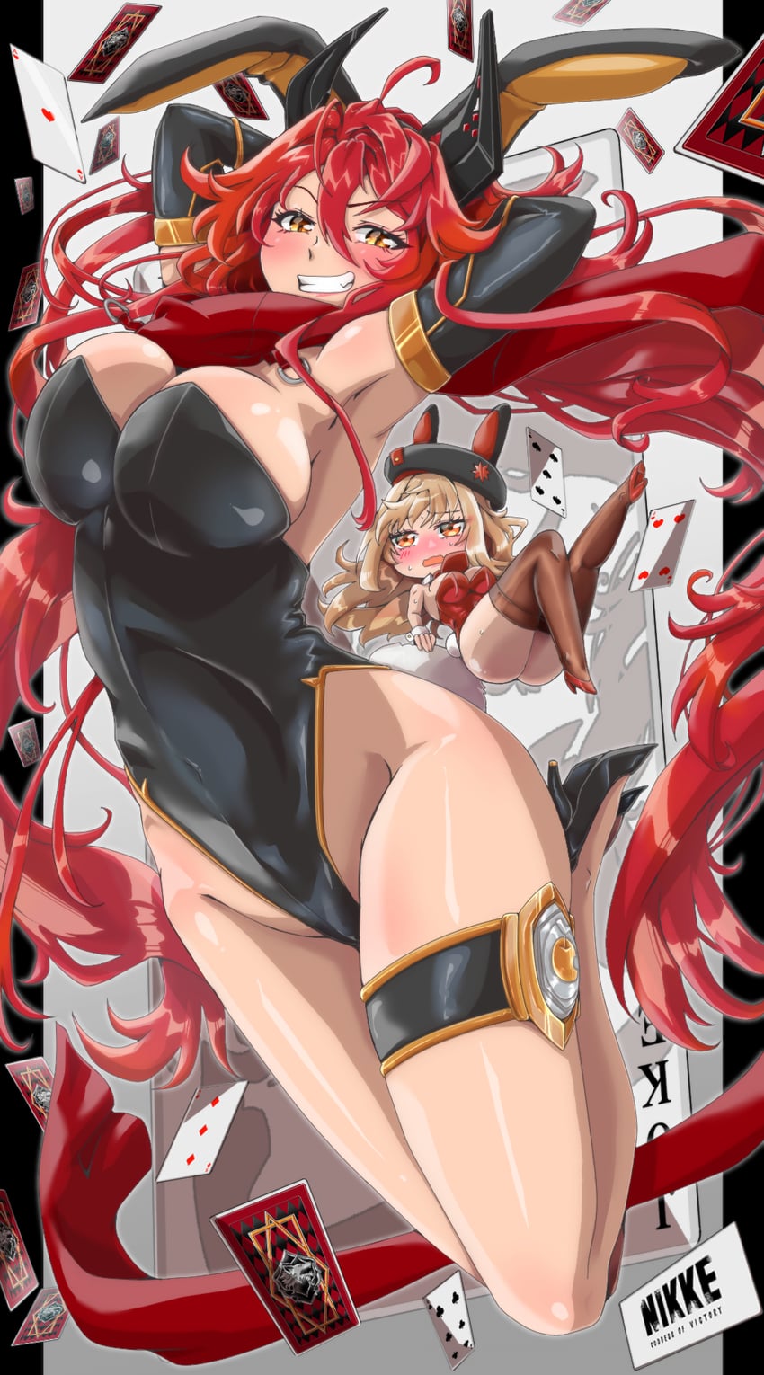 rapi and red hood (goddess of victory: nikke) drawn by margherita832