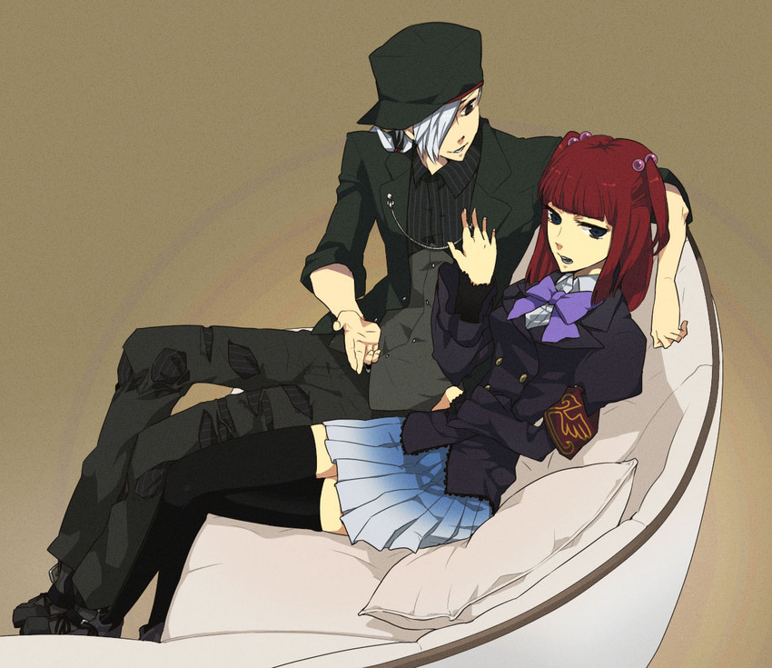ushiromiya ange and amakusa juuza (umineko no naku koro ni) drawn by agn