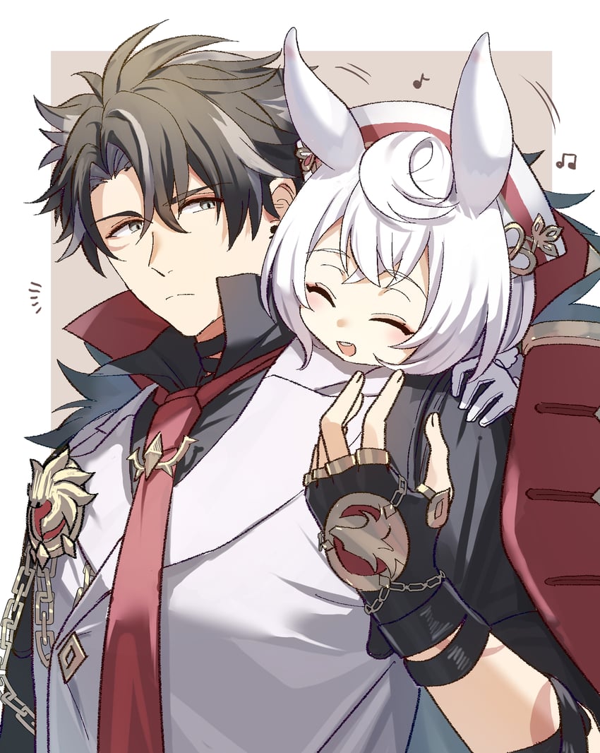 wriothesley and sigewinne (genshin impact) drawn by nage_(sacosui_ng)