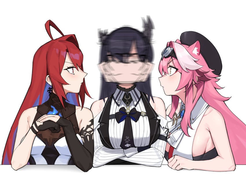 nerissa ravencroft, raora panthera, and elizabeth rose bloodflame (hololive and 2 more) drawn by dasdokter