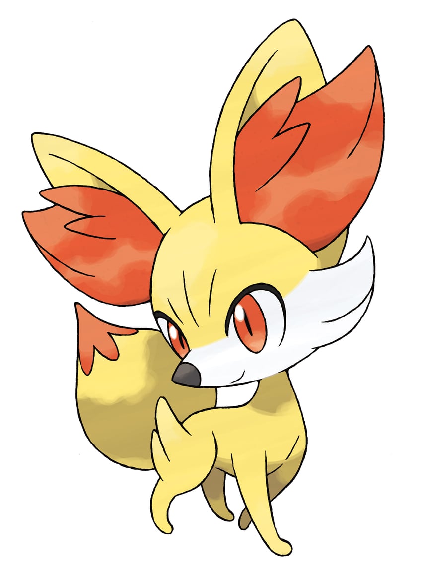 fennekin (pokemon and 1 more) drawn by sugimori_ken