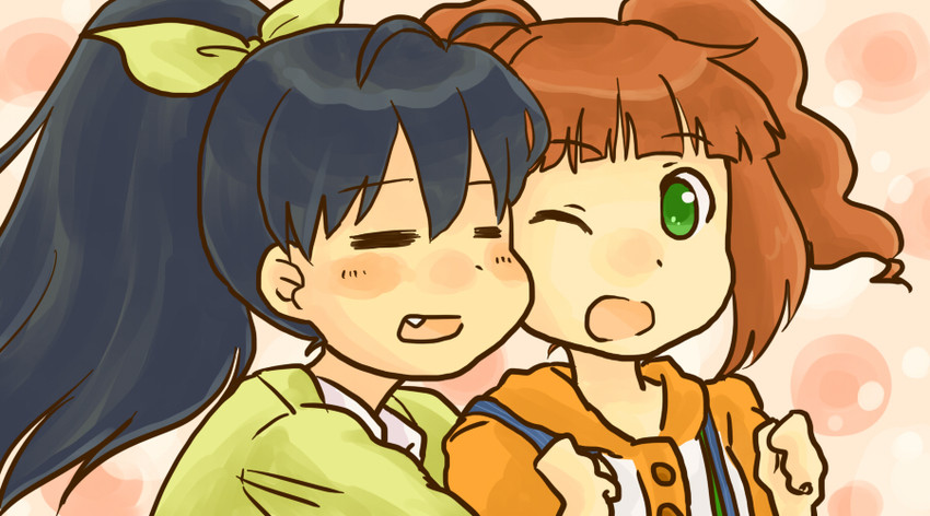 ganaha hibiki and takatsuki yayoi (idolmaster) drawn by kome-me