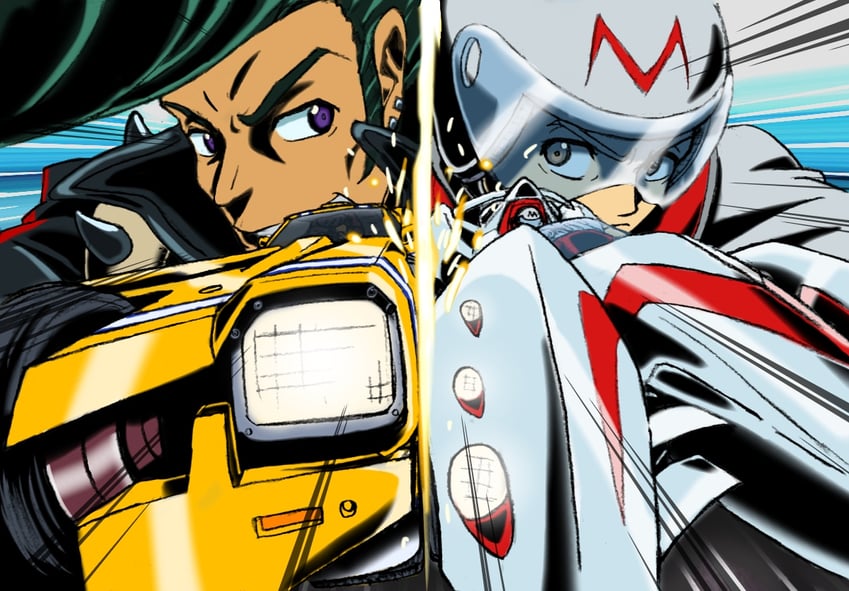 jp and mifune gou (redline and 1 more) drawn by 7736
