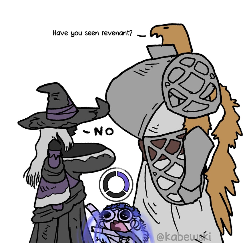recluse, revenant, and guardian (elden ring and 1 more) drawn by kabewski