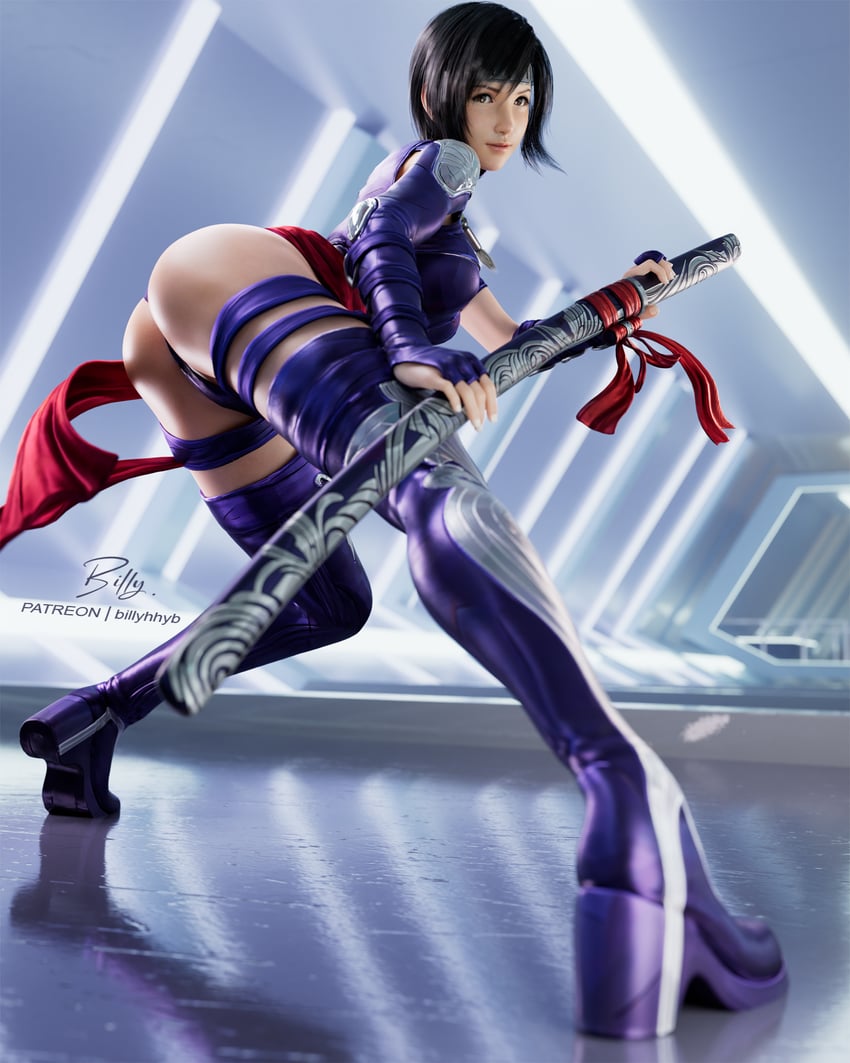 yuffie kisaragi and psylocke (final fantasy and 4 more) drawn by billyhhyb