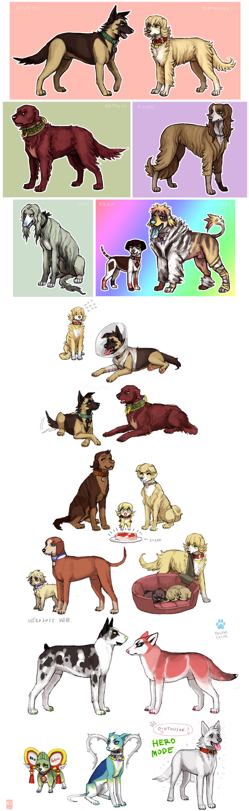 barnaby brooks jr., kaburagi t. kotetsu, huang pao-lin, blue rose, antonio lopez, and 5 more (tiger & bunny) drawn by emlan