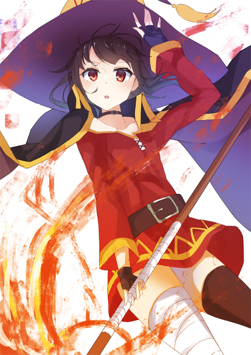 megumin (kono subarashii sekai ni shukufuku wo!) drawn by miyabi_(m_sakura586)