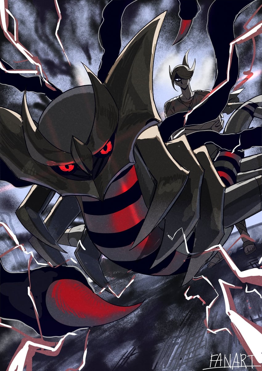 volo and giratina (pokemon and 1 more) drawn by elemoncake
