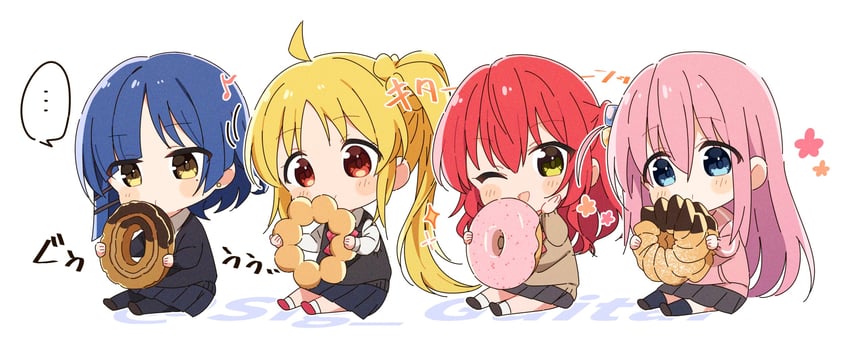 gotoh hitori, kita ikuyo, ijichi nijika, and yamada ryo (bocchi the rock!) drawn by shigure_(sigre)