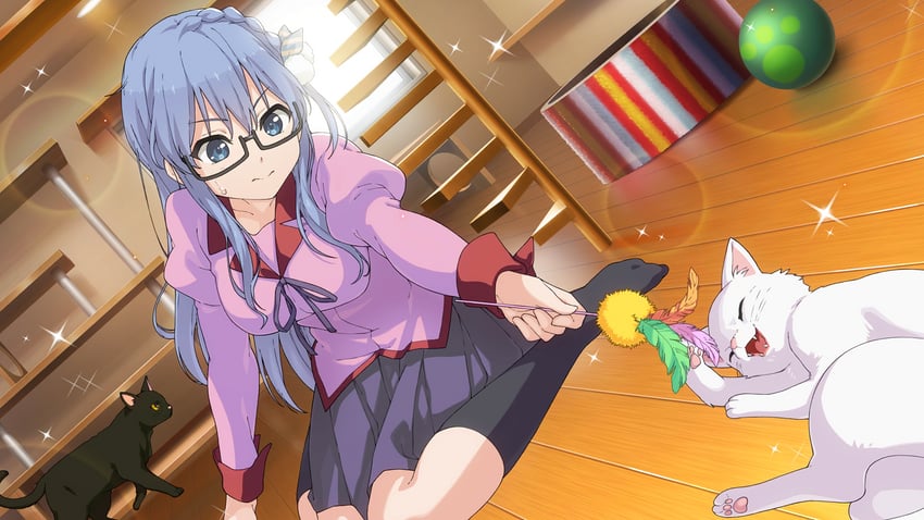 hanekawa tsubasa and maruyama akane (monogatari and 3 more)