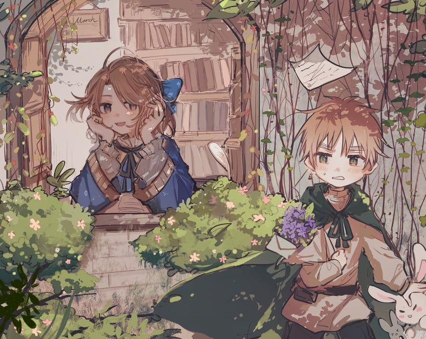 united kingdom and france (axis powers hetalia) drawn by woshifoufou
