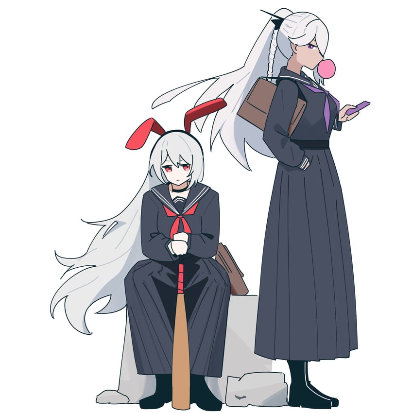 krolik and nemesis (girls' frontline and 1 more) drawn by myticalcat