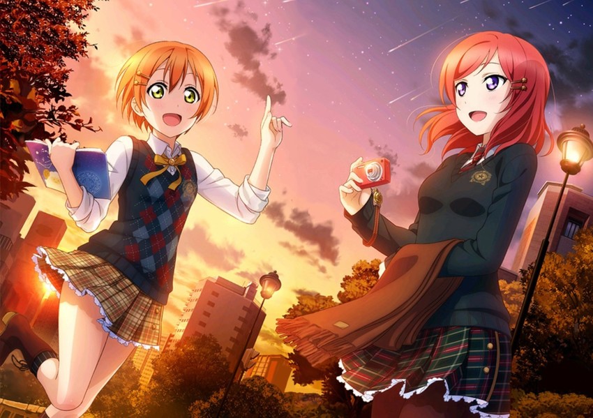 nishikino maki and hoshizora rin (love live! and 2 more)