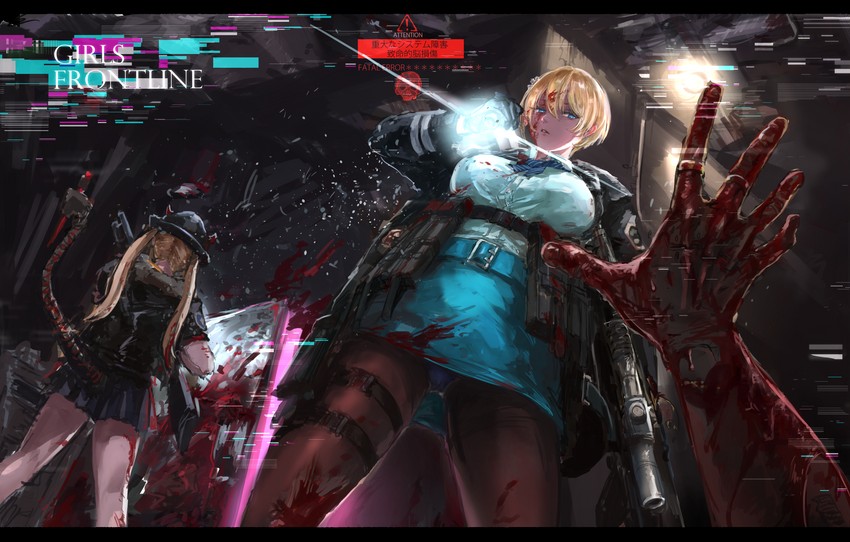 vsk-94, m870, and elid (girls' frontline) drawn by osakana_(denpa_yun'yun)