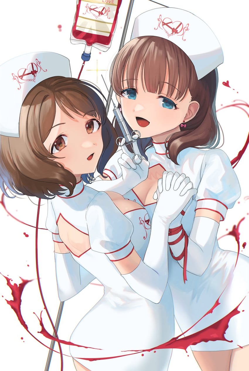 sakuma mayu and nagatomi hasumi (idolmaster and 2 more) drawn by lvetica