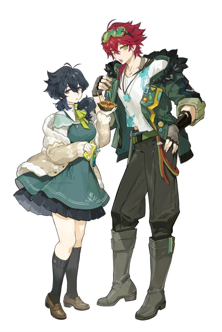 xiaojue and xiaoguan (jue yu guan) drawn by kuye_studio