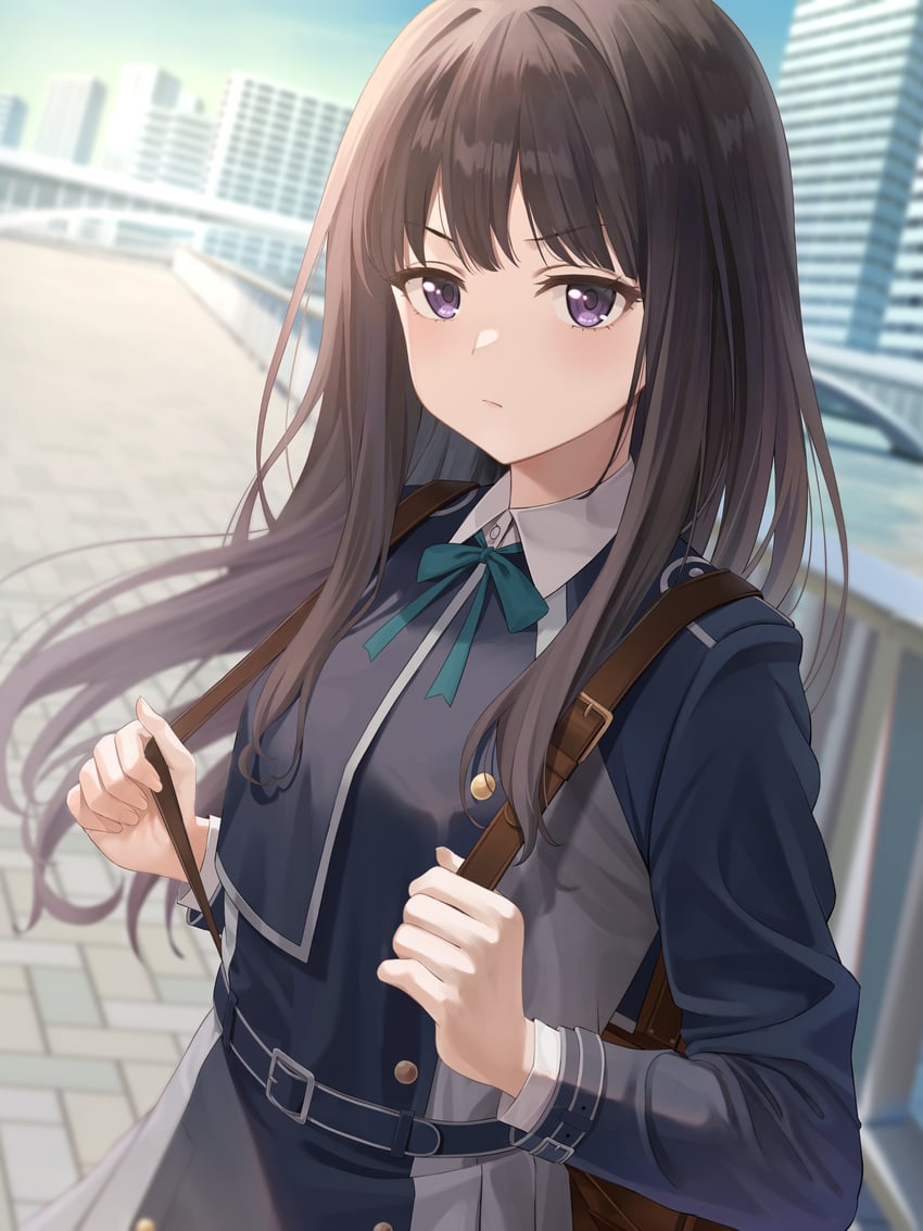 inoue takina (lycoris recoil) drawn by fujizarashi