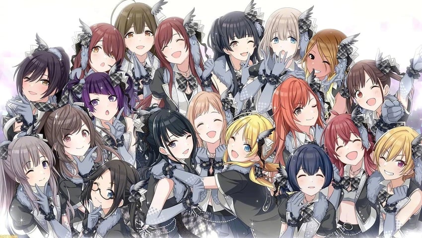 mayuzumi fuyuko, hachimiya meguru, shirase sakuya, osaki amana, kuwayama chiyuki, and 14 more (idolmaster and 1 more)