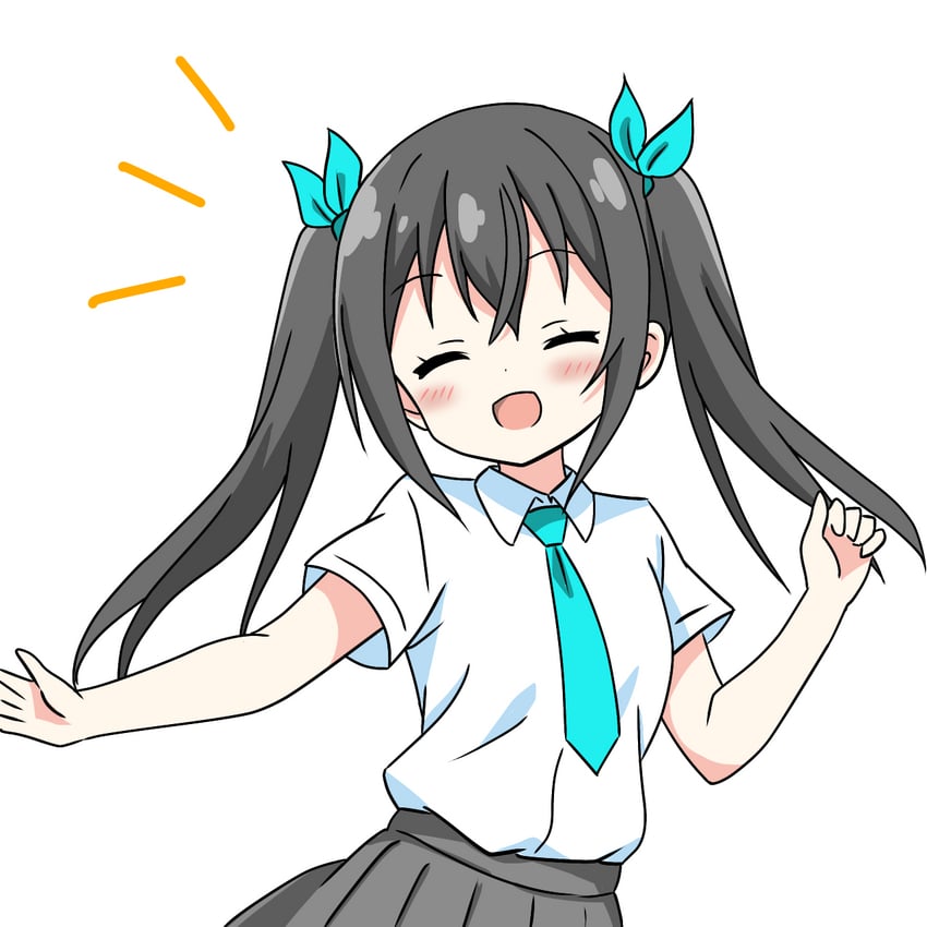 black-haired twintail girl (original) drawn by kotatsu-mazoku