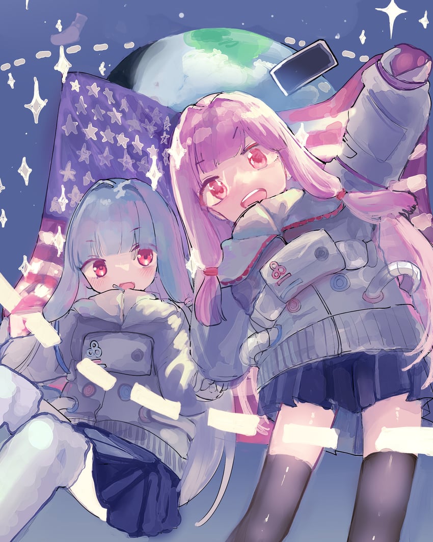 kotonoha akane and kotonoha aoi (voiceroid and 1 more) drawn by microa