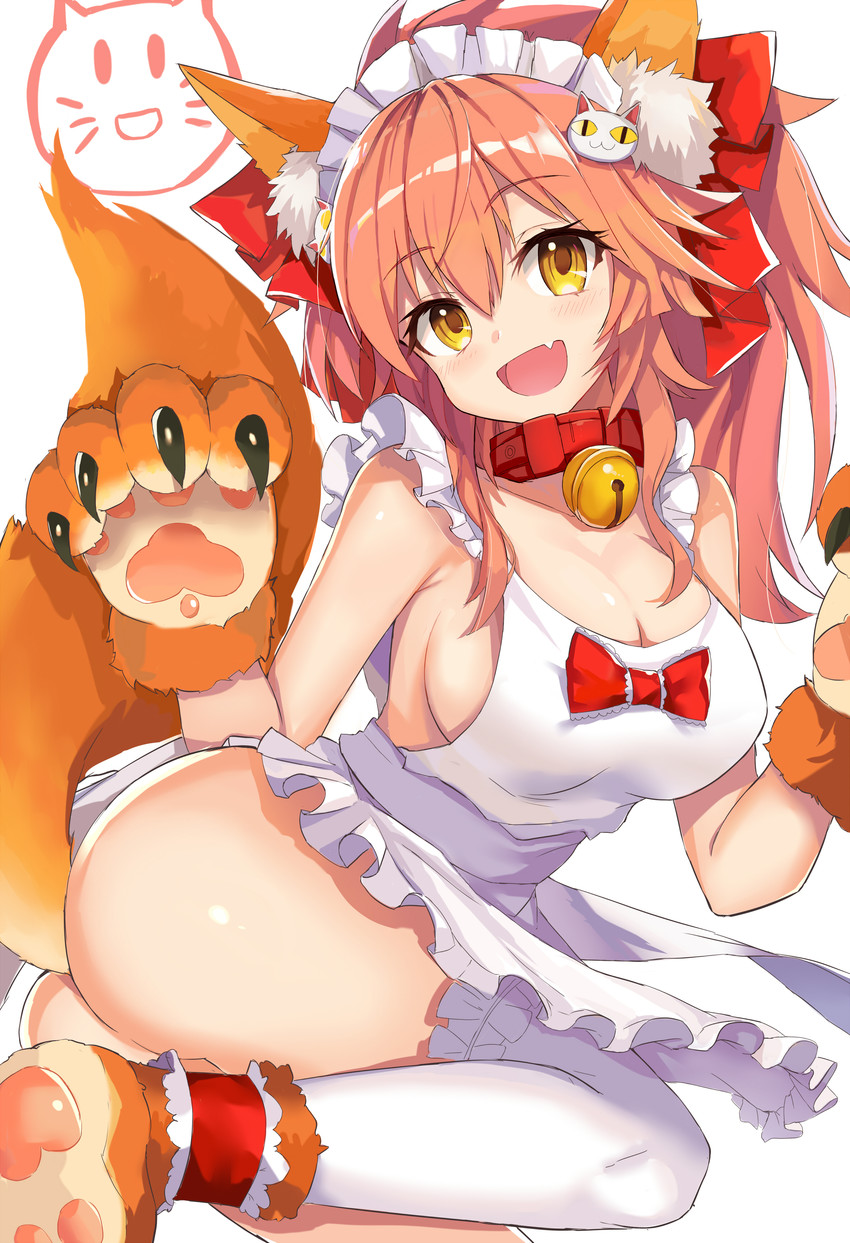 tamamo and tamamo cat (fate and 1 more) drawn by c3yooooo