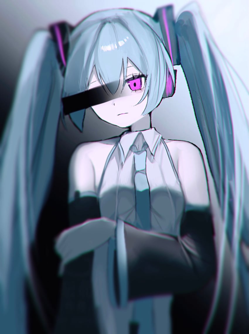 hatsune miku (vocaloid and 1 more) drawn by hiiragi_xoxo